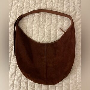 Madewell the Essential curve shoulder bag- soft mahogany